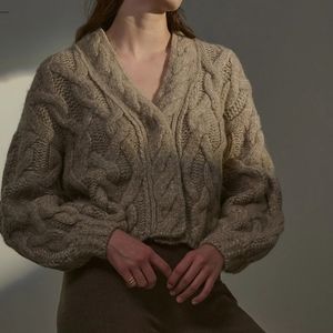 Lunya chunky wool knit cardigan